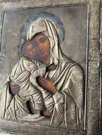 Icoon - Moeder Gods van Vladimir - Hout, Zilver, Antiek en Kunst