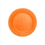 Oranje Borden Papier 23cm 16st, Verzenden, Nieuw