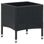 vidaXL Tuintafel 40x40x45 cm poly rattan zwart, Verzenden, Nieuw