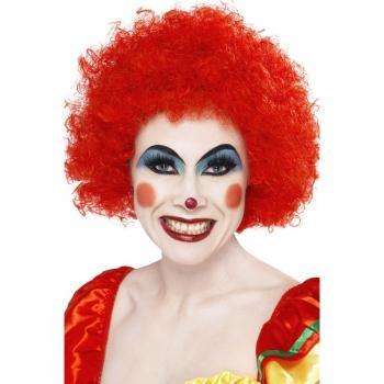 Crazy clown wig rode afro - Pruiken unisex, Hobby en Vrije tijd, Feestartikelen, Verzenden