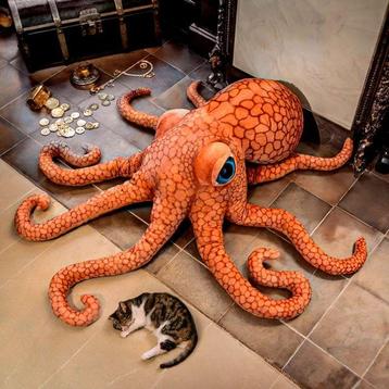 Gigantische octopus knuffel (150 cm) beschikbaar voor biedingen