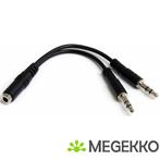 StarTech.com 3.5mm 3 Pin Headset Splitter, Computers en Software, Overige Computers en Software, Nieuw, Verzenden