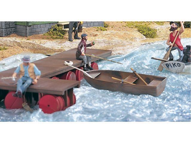 PIKO 62283 1 Boot mit Ruder (Scenery, grootspoor), Hobby en Vrije tijd, Modelbouw | Figuren en Diorama's, Nieuw, Ophalen of Verzenden