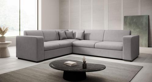 Meubella hoekbank Santana grijs stof, Huis en Inrichting, Banken | Bankstellen, 250 tot 300 cm, 150 cm of meer, Vierpersoons of meer