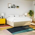 vidaXL Bedframe zonder matras stof crèmekleurig 180x200 cm, Eenpersoons, Verzenden, Nieuw, 80 cm