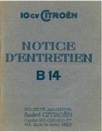 1927 CITROËN B14 INSTRUCTIEBOEKJE FRANS