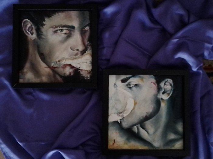 Beatrice Riva - Imperfetto (2 pz), Antiek en Kunst, Kunst | Schilderijen | Modern