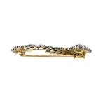 Gouden broche met roosdiamant 14 krt/925, Sieraden, Tassen en Uiterlijk, Broches, Ophalen of Verzenden, Nieuw