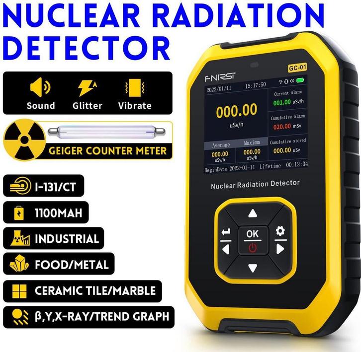 Geigerteller Nucleaire Stralingsdetector - Stralingsmeter, Doe-het-zelf en Verbouw, Meetapparatuur, Nieuw, Ophalen of Verzenden