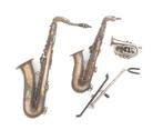 Blaasinstrumenten messing zaktrompet, London, Bessons