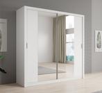 Kledingkast wit - 220x62x215 -Garderobekast met schuifdeuren, Nieuw, 200 cm of meer, Modern, 50 tot 75 cm