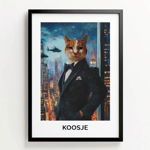 Jouw hond of kat als geheim agent – persoonlijk kunstwerk, Diensten en Vakmensen, Kunstenaars en Portretschilders, Schilderkunst