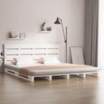 vidaXL Bedframe zonder matras massief grenenhout wit 180x200, Huis en Inrichting, Slaapkamer | Bedden, Eenpersoons, Verzenden