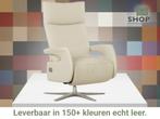 Leren relaxfauteuil Vibe - Massif Ecru (crème) - Large, Huis en Inrichting, Fauteuils, Nieuw, Ophalen of Verzenden, 50 tot 75 cm