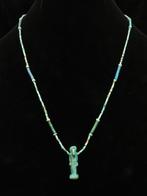 Oud-Egyptisch Ketting van turkoois en faience mummiekralen