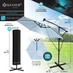 KESSER® Zweefparasol met LED Solar Verlichting en voet 350cm, Verzenden, Nieuw