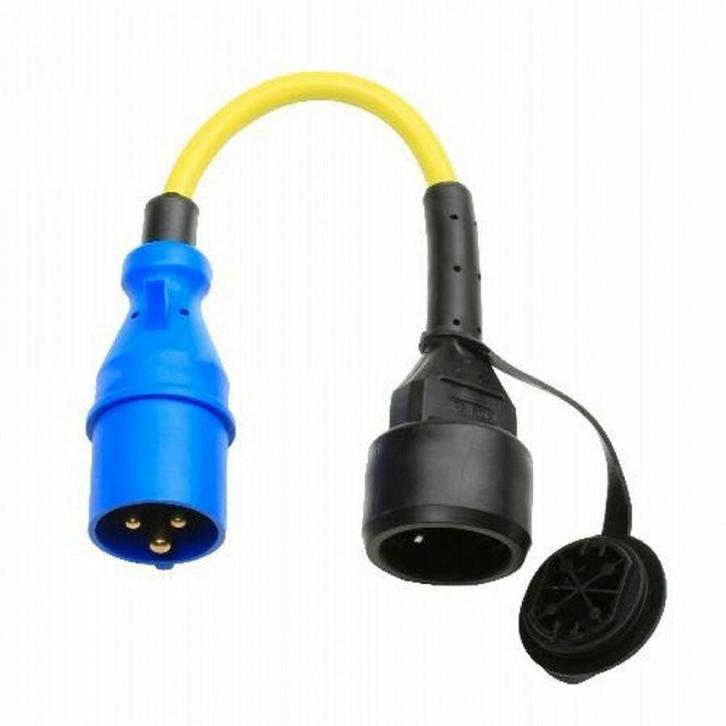 Verloopstekker 16A/250V CEE/Schuko, Auto-onderdelen, Accu's en Toebehoren, Ophalen of Verzenden
