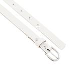 Landley Smalle Dames Riem - Leer - Tailleriem - Wit - 105, Kleding | Dames, Riemen en Ceinturen, Verzenden, Wit, Nieuw, 3 tot 5 cm