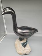 sculptuur, Elegante Bronze-Skulptur einer Gans - 50 cm -, Antiek en Kunst