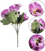 Kunst Viooltjes vioolen Zijden Pansy Purper pick 30cm, Ophalen of Verzenden, Nieuw