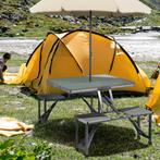 TRUUSK Campingtisch Klapptisch Mit 4 Stühle Klappbarer Garte, Verzenden, Nieuw