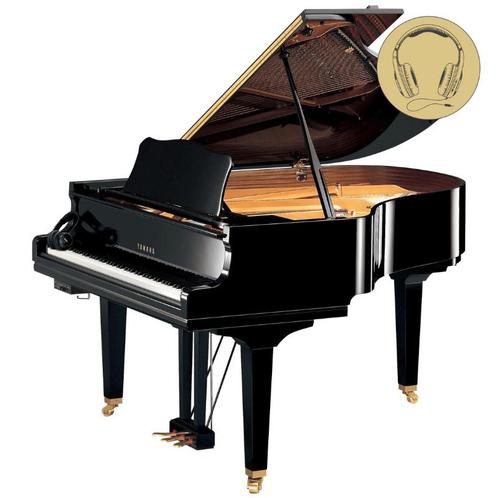 Yamaha GC2 SH3 PE messing silent vleugel (zwart hoogglans), Muziek en Instrumenten, Piano's