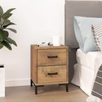 vidaXL Nachtkastje 36x30x45 cm massief grenenhout bruin, Huis en Inrichting, Slaapkamer | Nachtkastjes, Minder dan 45 cm, Verzenden