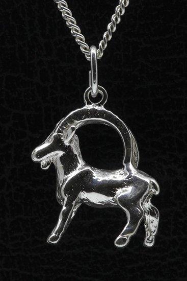 Zilveren Sterrenbeeld Steenbok ketting hanger - groot, Sieraden, Tassen en Uiterlijk, Kettinghangers, Verzenden