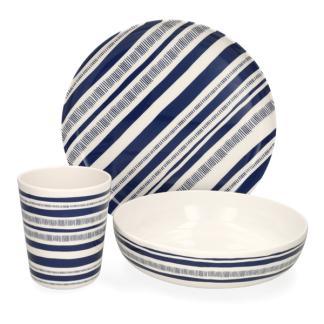 Campingservies | 12-delig (Melamine, Mokken, Borden, Blauw), Caravans en Kamperen, Kampeeraccessoires, Nieuw, Verzenden