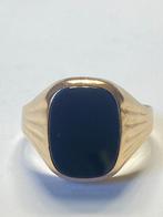 Zonder Minimumprijs - Ring - 18 karaat Geel goud Onyx, Sieraden, Tassen en Uiterlijk, Ringen, Nieuw