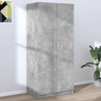vidaXL Kledingkast 80x52x180 cm bewerkt hout betongrijs, Huis en Inrichting, Kasten | Kledingkasten, Verzenden, Nieuw