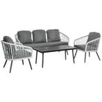 TRUUSK Polyrattan Tuinmeubelset Voor 5 Personen, Zitgroep Me, Verzenden, Nieuw