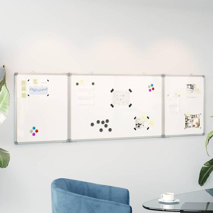 vidaXL Whiteboard magnetisch inklapbaar 160x60x1,7 cm, Zakelijke goederen, Kantoor en Winkelinrichting | Kantoorartikelen, Verzenden