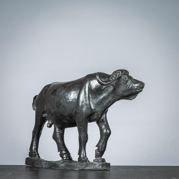 Beeld van een Buffel, Antiek en Kunst, Kunst | Beelden en Houtsnijwerken, Ophalen of Verzenden