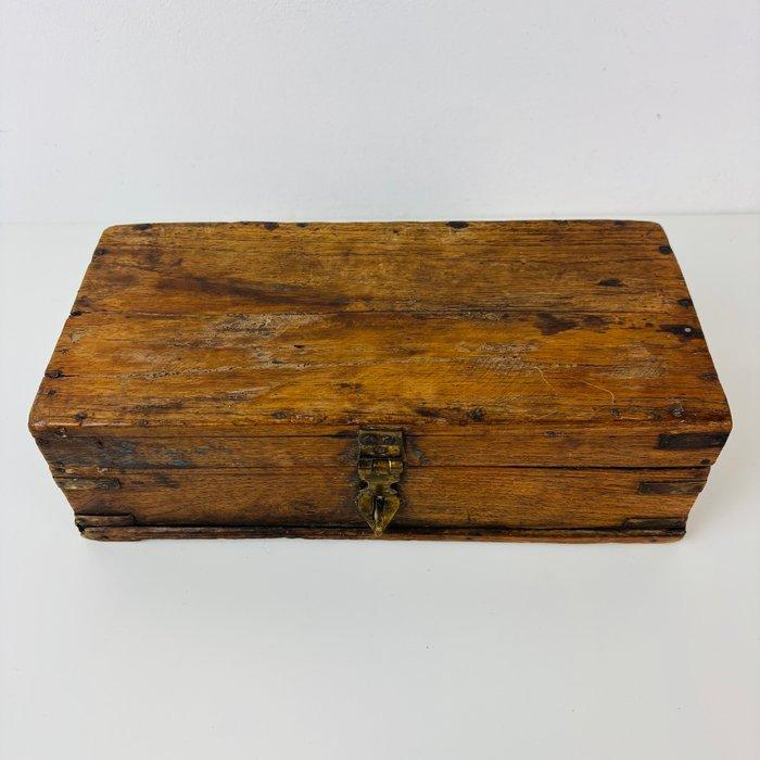 Doos - Antieke Engelse pennendoos schrijfkist 1850 - Hout,, Antiek en Kunst, Curiosa en Brocante