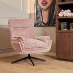 *WOONWINKEL* Starfurn Vera Fauteuil Roze Chenille Stof Draai, Verzenden, Nieuw, Stof