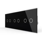 Livolo | Zwart | 2+2+2 | Rolluik schakelaar, Nieuw