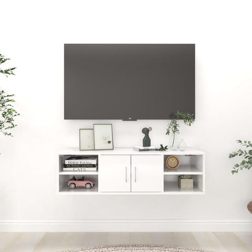 vidaXL Wandschap 102x30x29 cm bewerkt hout hoogglans wit, Huis en Inrichting, Woonaccessoires | Wandplanken en Boekenplanken, Nieuw
