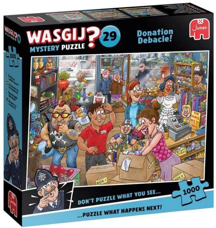 Wasgij Mystery 29 - Donatiedebacle! Puzzel (1000 stukjes) |, Hobby en Vrije tijd, Denksport en Puzzels, Nieuw, Verzenden