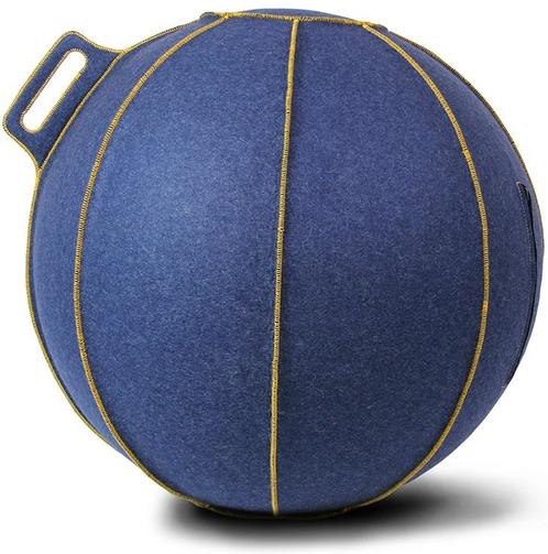VLUV zitbal Vluv Zitbal VELT Jeans Melange Gold 60-65cm, Huis en Inrichting, Bureaus, Nieuw, Ophalen of Verzenden