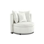 Fauteuil Lellens - fauteuils - Wit, Nieuw, Wit, Stof