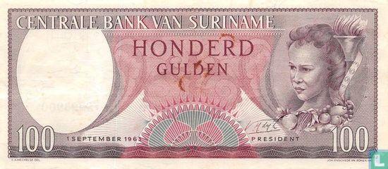 Suriname 100 Gulden 1963 - 1963, Postzegels en Munten, Bankbiljetten | Amerika, Los biljet, Verzenden