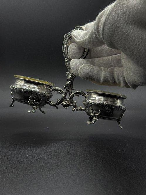 Charles Tirbour - Zout- en pepervaatjes - .950 zilver, Antiek en Kunst, Antiek | Goud en Zilver