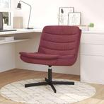 vidaXL Draaistoel Wijnrood 63 x 75 x 76 cm Stof, Huis en Inrichting, Stoelen, Verzenden, Nieuw, Rood