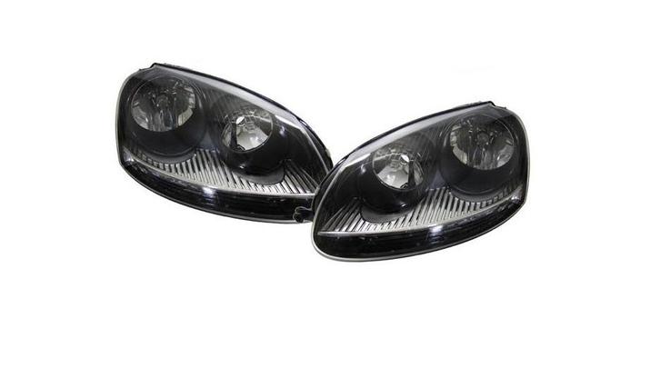 GTI Look Koplampen Zwart voor Volkswagen Golf 5 & Jetta 3, Auto diversen, Tuning en Styling, Ophalen of Verzenden