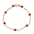 Zonder Minimumprijs - Armband - 18 karaat Geel goud Koraal, Sieraden, Tassen en Uiterlijk, Armbanden, Nieuw