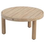 Sem lounge tuintafel 60x32 cm rond brushed teak 4 Seasons, Tuin en Terras, Ophalen of Verzenden, Nieuw, Teakhout