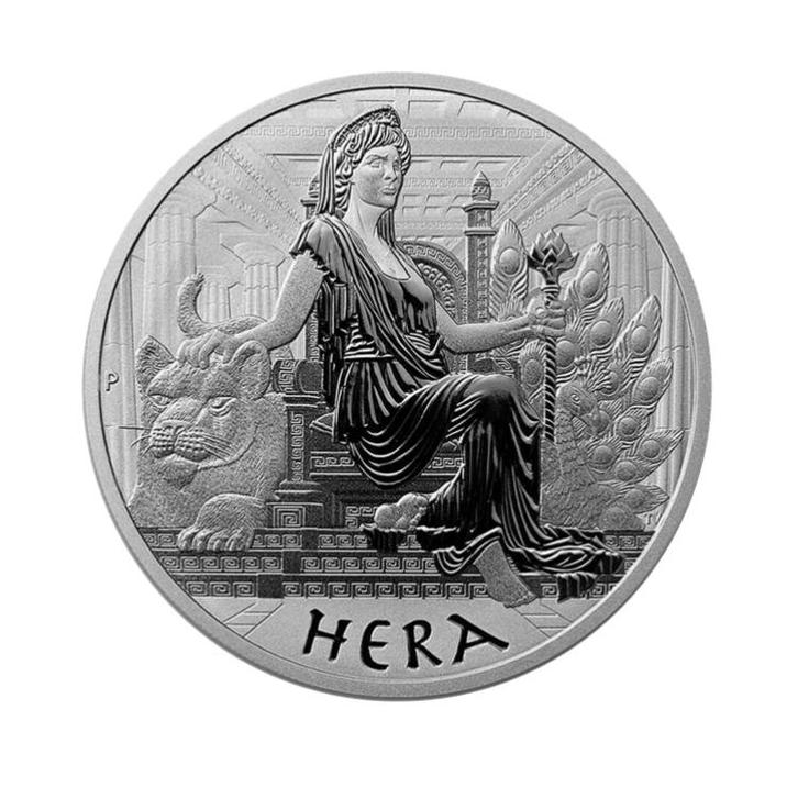 Zilveren munt goden van Olympus Hera 2022 1 troy ounce, Postzegels en Munten, Edelmetalen en Baren, Verzenden