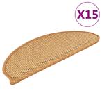 vidaXL Trapmatten zelfklevend 15 st sisal-look 65x21x4 cm, Verzenden, Nieuw