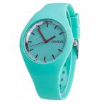 Fako® - Horloge - Geneva - Siliconen Ultra - Mintgroen, Sieraden, Tassen en Uiterlijk, Horloges | Dames, Verzenden, Nieuw